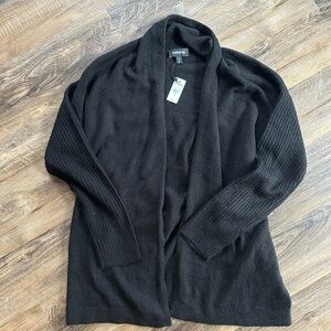 Express Black Open Front Cardigan